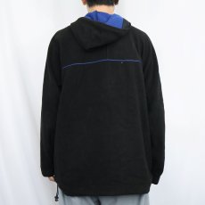 画像3: GAP ハーフジップ フリースパーカー BLACK M (3)