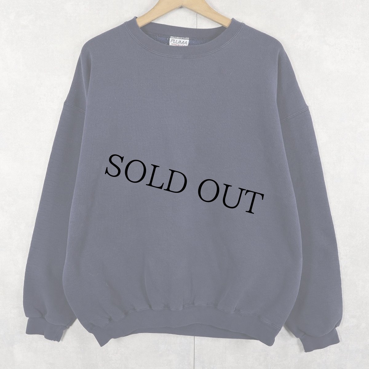 画像1: 90's PLUMA USA製 無地スウェット NAVY L (1)