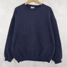画像1: 90's PLUMA USA製 無地スウェット NAVY L (1)