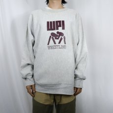 画像2: 80's Champion REVERSE WEAVE トリコタグ USA製 "WPI WRESTLING" プリントスウェット XL (2)