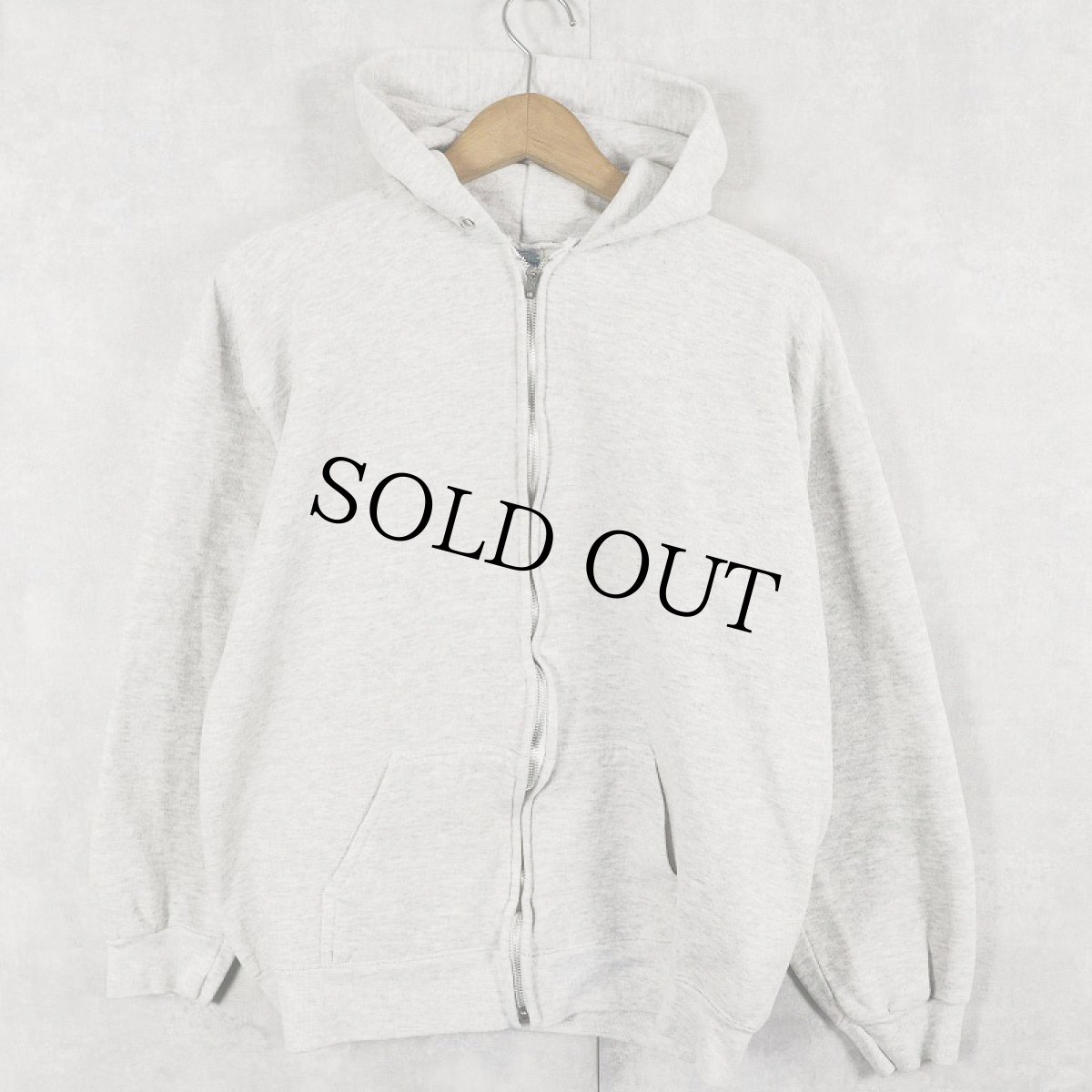 画像1: 90's DISCUS USA製 無地 スウェットジップパーカー L (1)