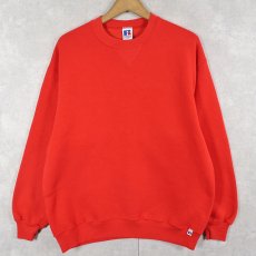 画像1: 90's RUSSELL ATHLETIC USA製 前V 無地スウェット XL (1)