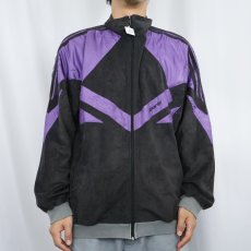 画像2: 80's adidas 切り替えデザイン ベロアトラックジャケット XL (2)