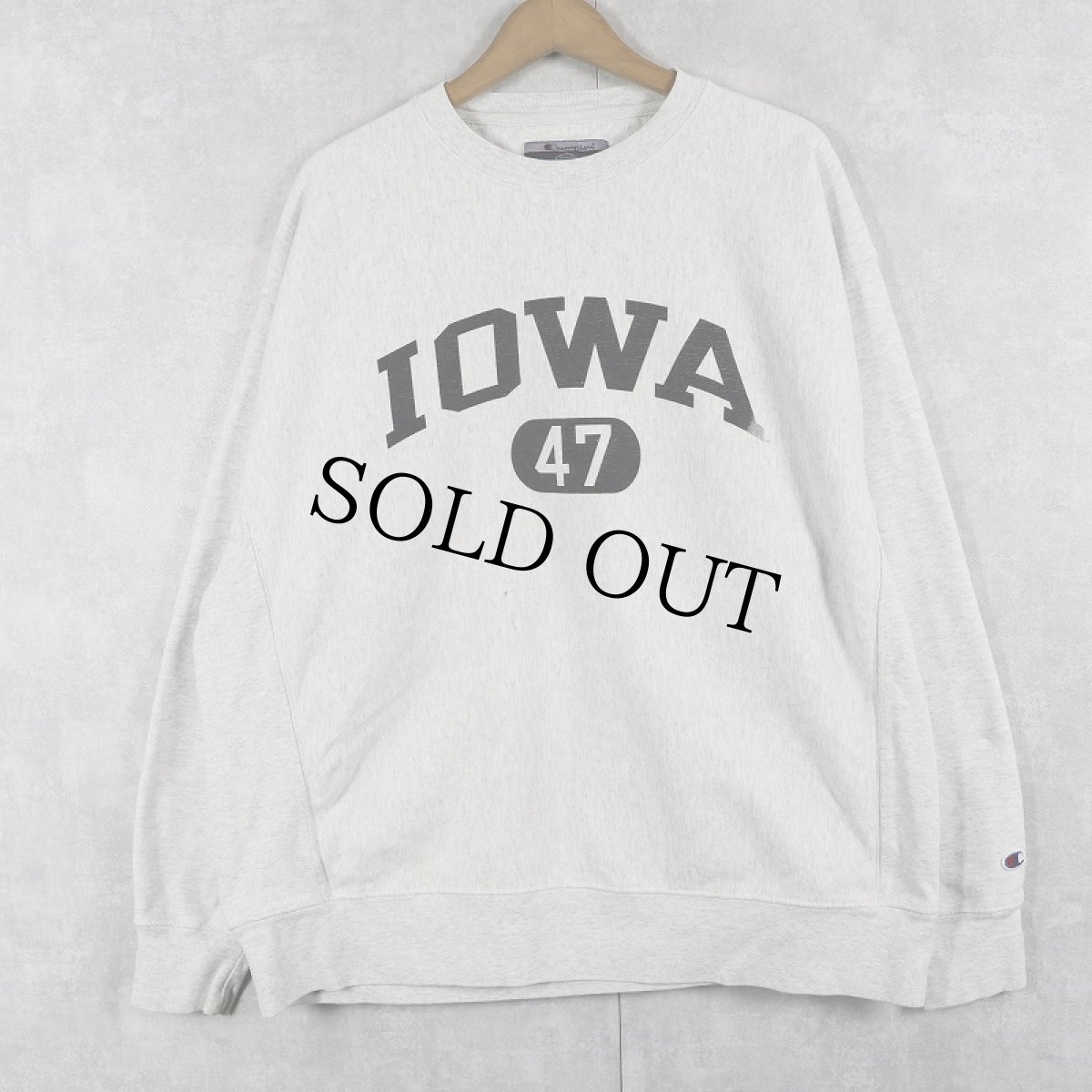 画像1: 2000's Chamipon REVERSE WEAVE "IOWA" プリントスウェット XL (1)
