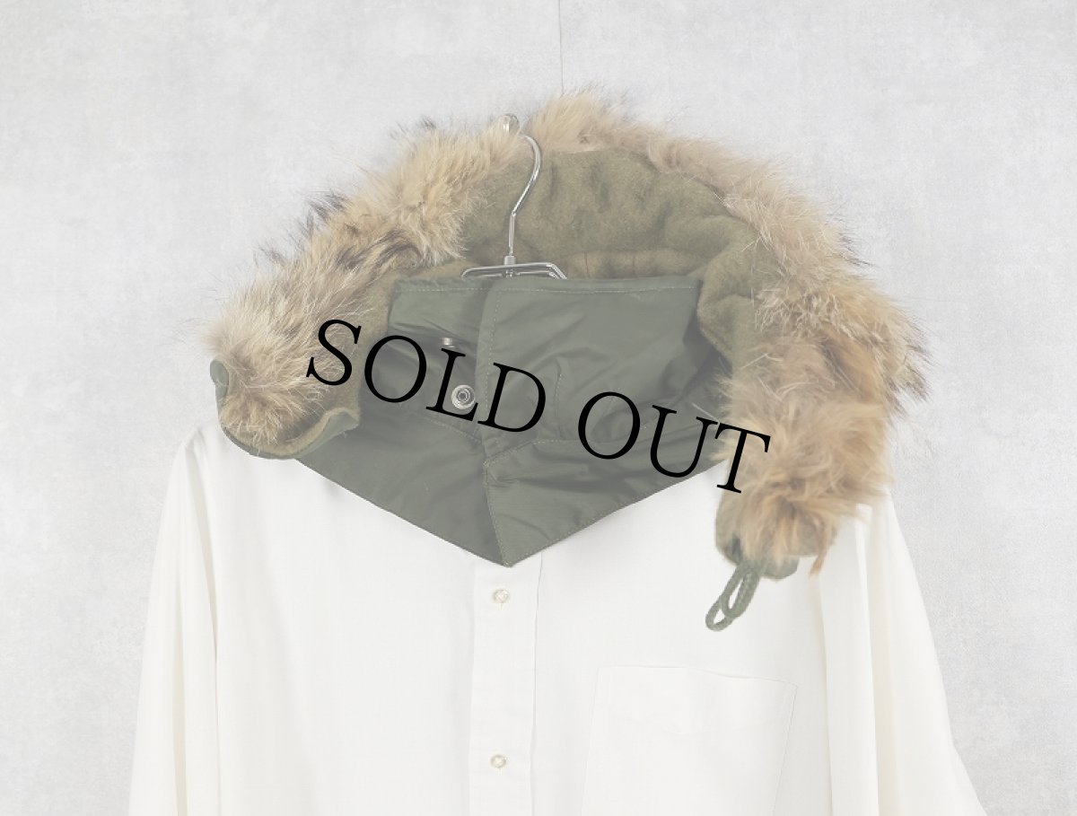 画像2: 50's U.S. NAVY A-1 "COYOTE FUR" HOOD (2)