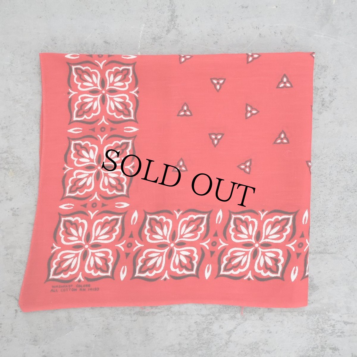 画像1: 60's FAST COLOR クローバー柄 バンダナ (1)