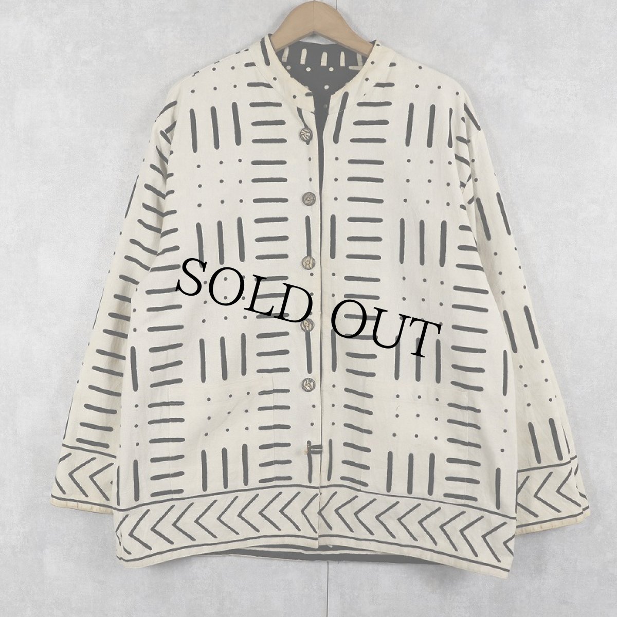 画像2: ボゴラン風 リバーシブル コットンジャケット M (2)