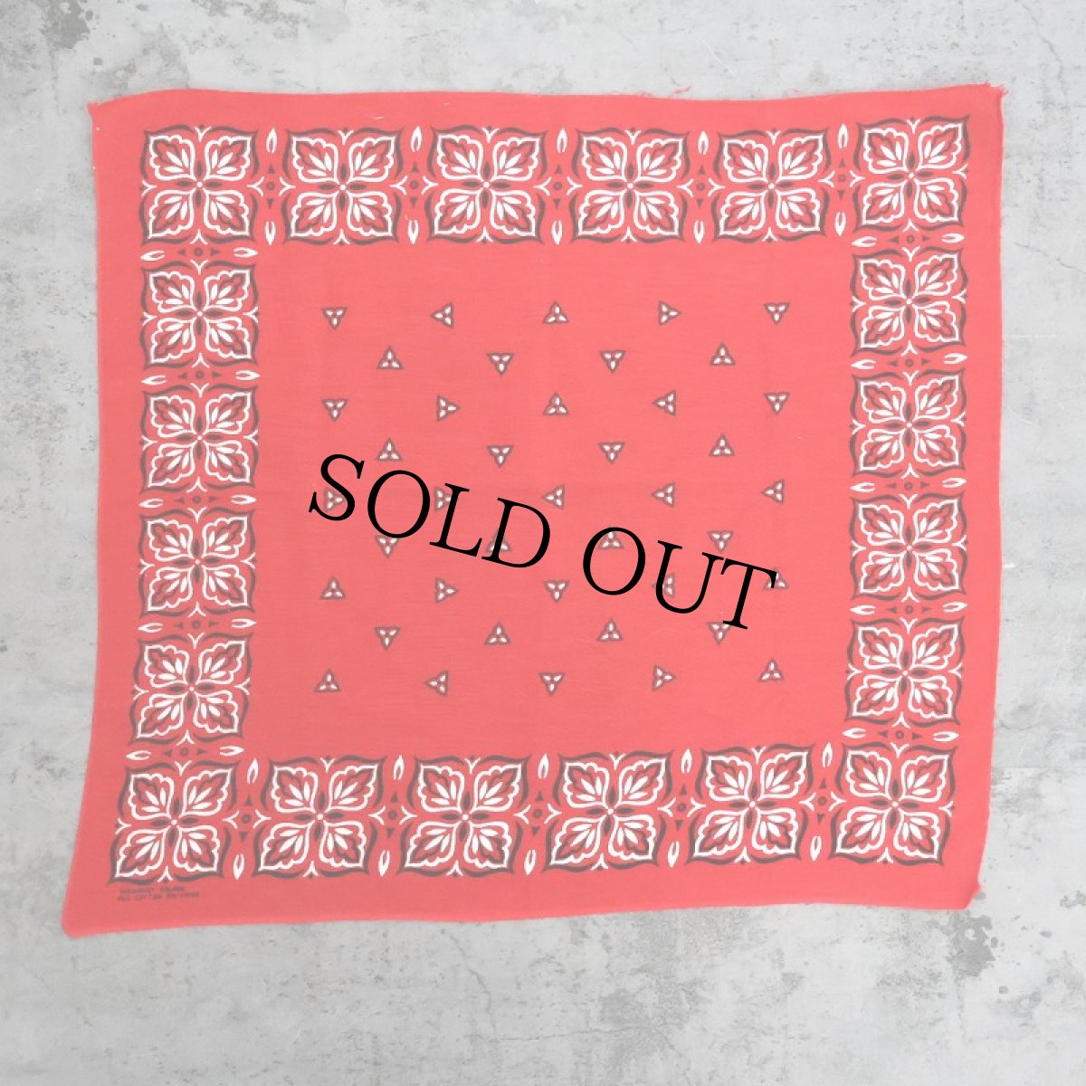 画像2: 60's FAST COLOR クローバー柄 バンダナ (2)