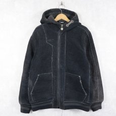 画像2: 90〜2000's O'NEILL 裏ボア デザイン コーデュロイジップパーカー BLACK L (2)