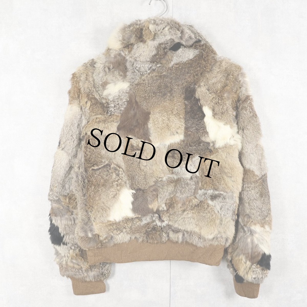画像3: 70〜80's GNIUNE CHINA RABBIT FUR ラビットファージップジャケット L (3)