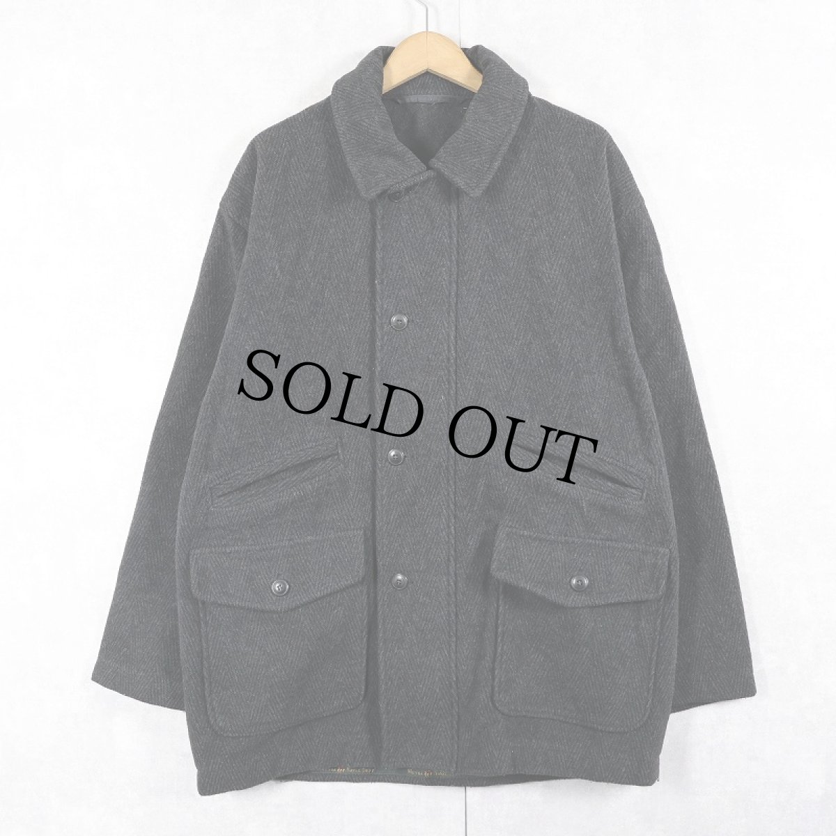 画像2: MEYBA NAVAL DEPT.  ウール×カシミア ヘリンボーン柄 ジャケット  (2)