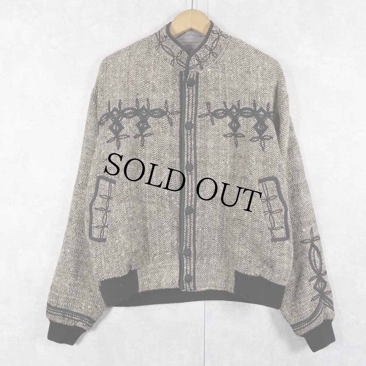 画像2: パイピングデザイン ウールジャケット  (2)