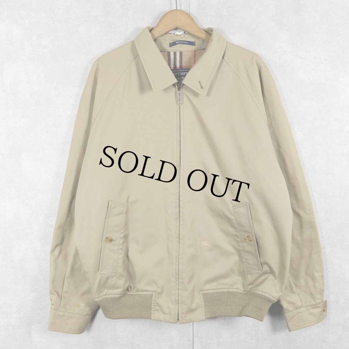 画像2: 90's Burberrys' SPAIN製 ロゴ刺繍 スイングトップ SIZE 42 1/2 (2)