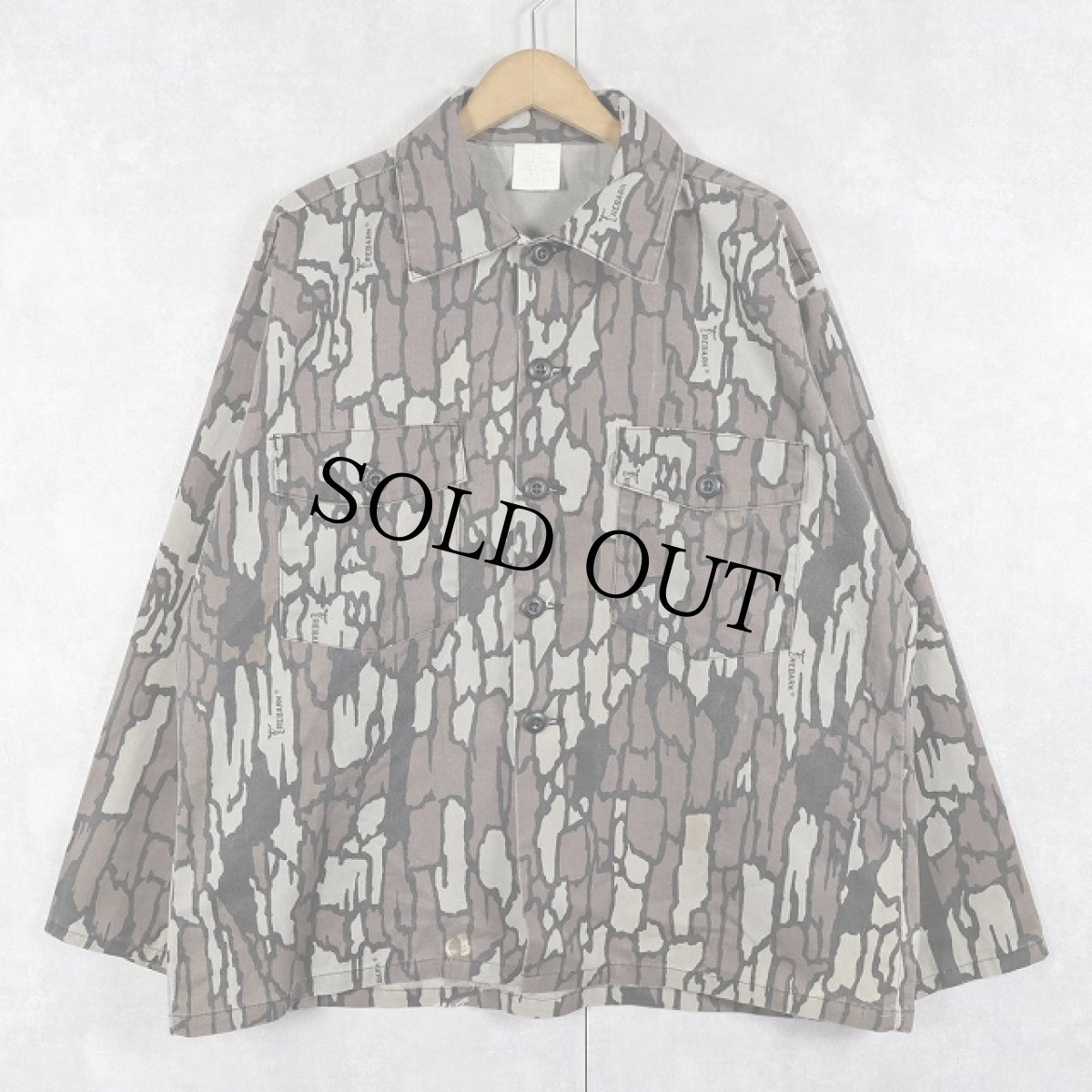 画像1: 80〜90's USA製 トレバークカモ柄 シャツジャケット XL (1)