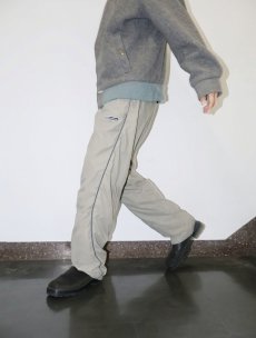 画像1: adidas ロゴ刺繍 サイドライン ポリエステルイージーパンツ M (1)