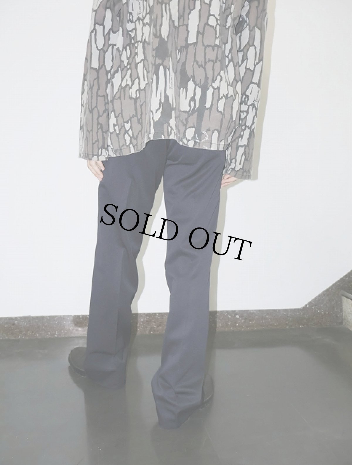 画像3: 70's Levi's USA製 ポリエステル×ウール ウエスタンパンツ NAVY DEADSTOCK W33 (3)