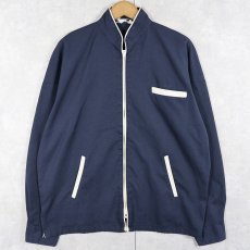 画像1: 70's Kmart コットンポリ ジップジャケット NAVY M (1)