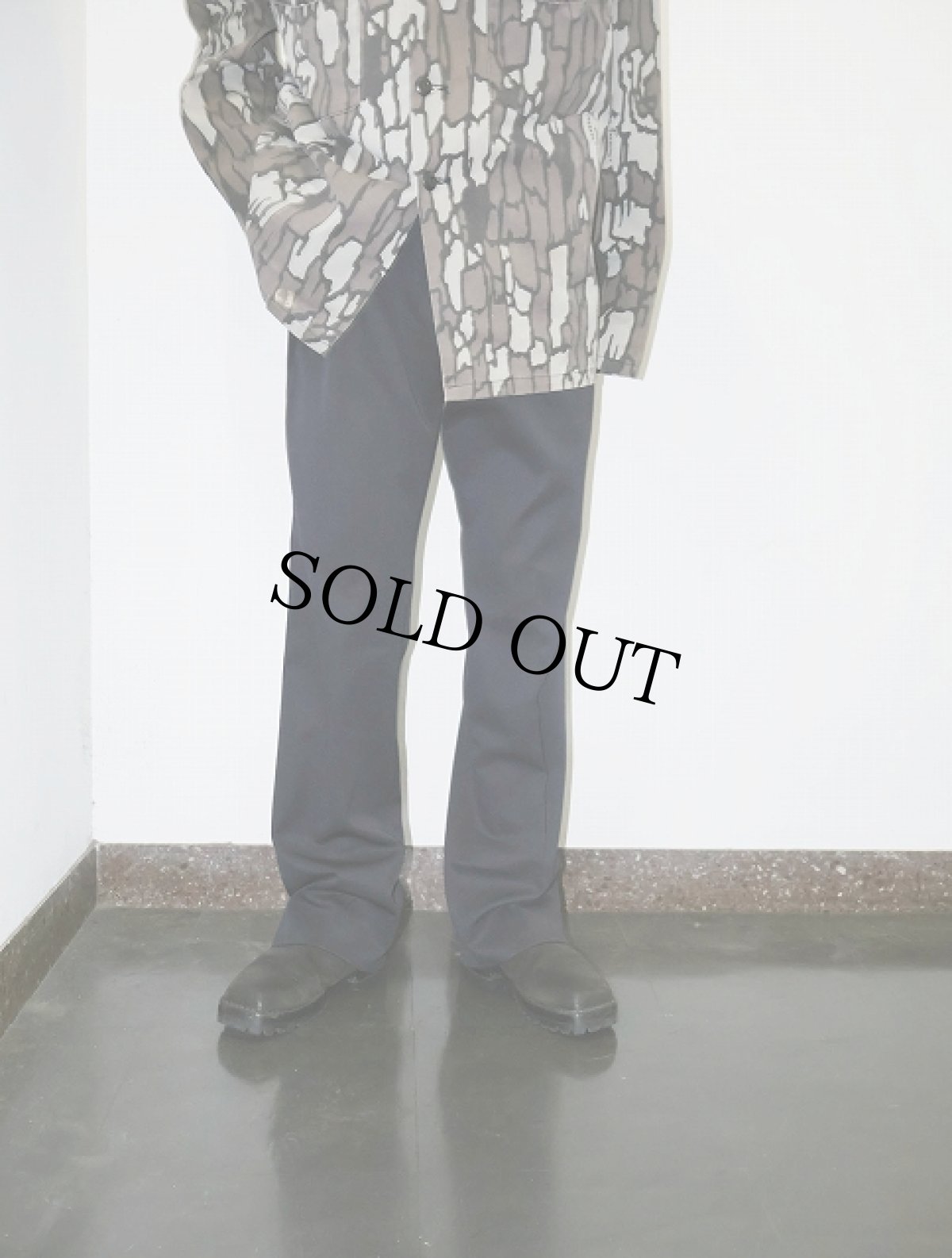 画像1: 70's Levi's USA製 ポリエステル×ウール ウエスタンパンツ NAVY DEADSTOCK W33 (1)