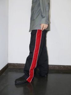 画像3: NIKE ロゴ刺繍 サイドライン ポリエステルトラックパンツ BLACK S (3)