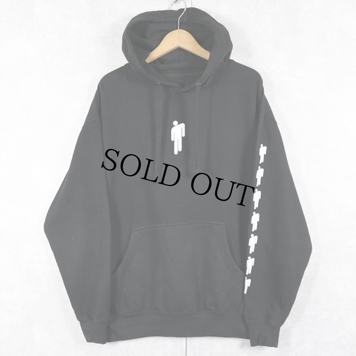 画像1: 2019 BILLIE EILISH ミュージシャン プリントスウェットフーディー BLACK L (1)