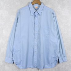 画像1: 60's LUSTRAY マチ付き コットンシャツ SIZE17-8 (1)