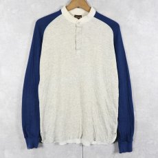 画像1: 80's duofold ヘンリーネック 2PLYラグランカットソー M (1)
