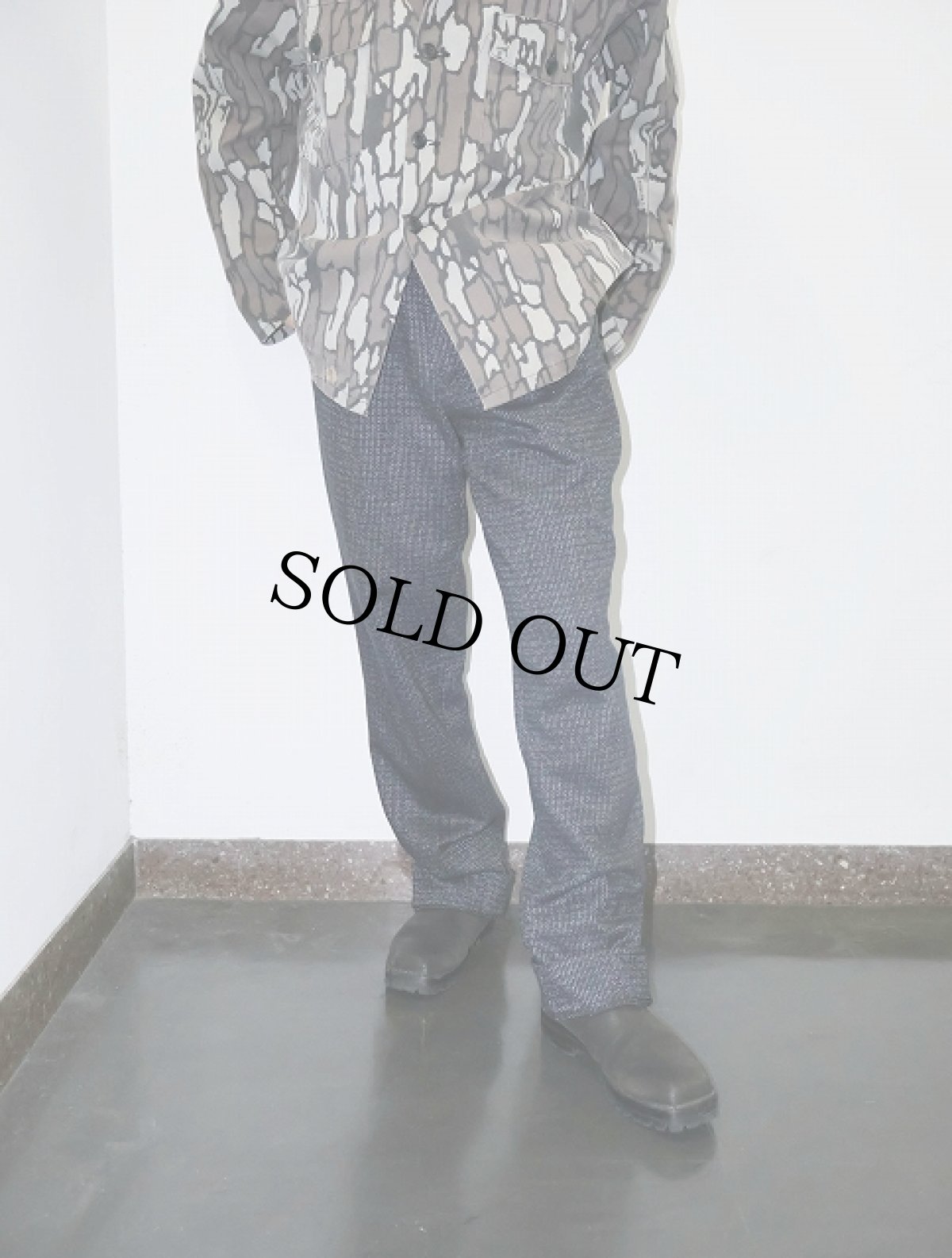 画像1: TRES BON ポリエステール×ウール 2タックスラックス W33 (1)