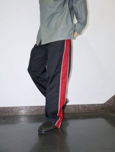 画像1: NIKE ロゴ刺繍 サイドライン ポリエステルトラックパンツ BLACK S (1)