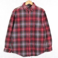 画像1: PENDLETON "MASON" オンブレーチェック柄 コットンボタンダウンシャツ M (1)