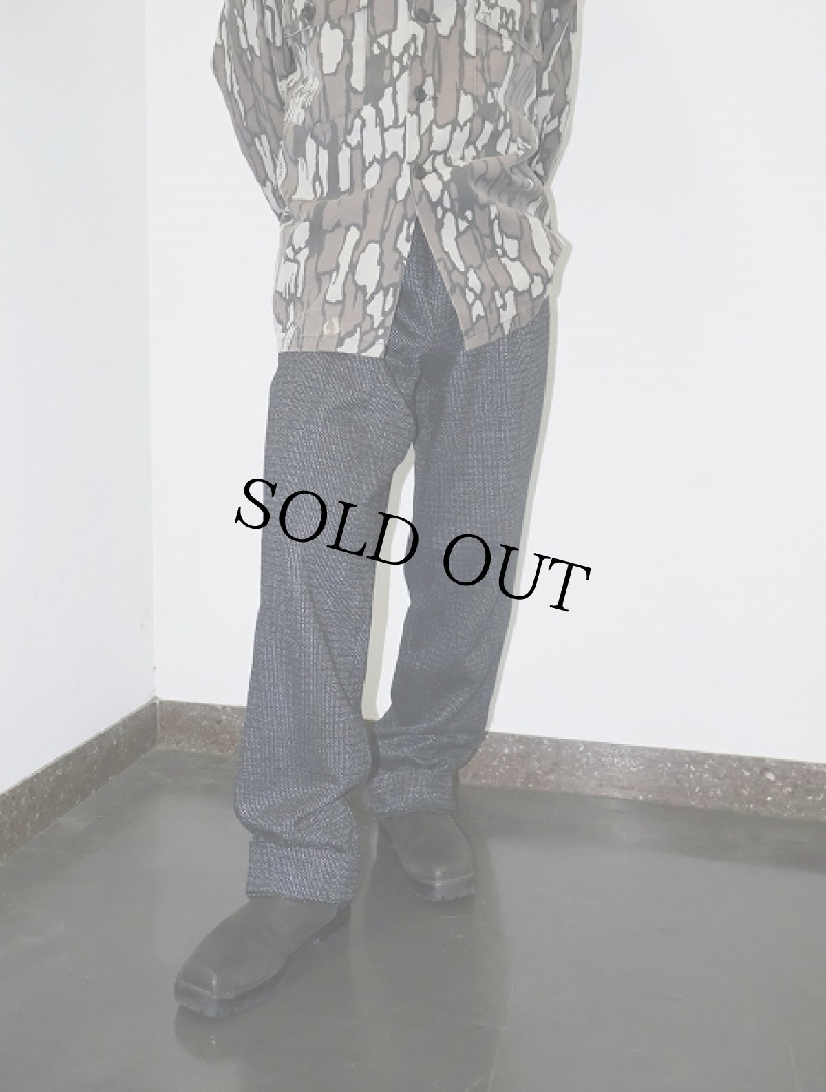 画像2: TRES BON ポリエステール×ウール 2タックスラックス W33 (2)