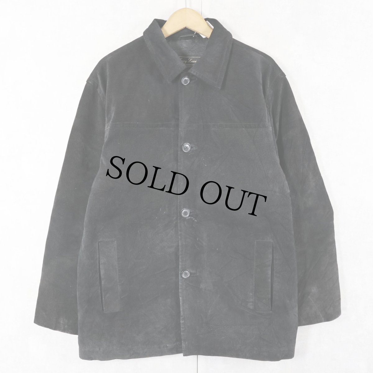 画像2: 90's Terry Lewis ストライプ柄 スエードレザージャケット BLACK L (2)