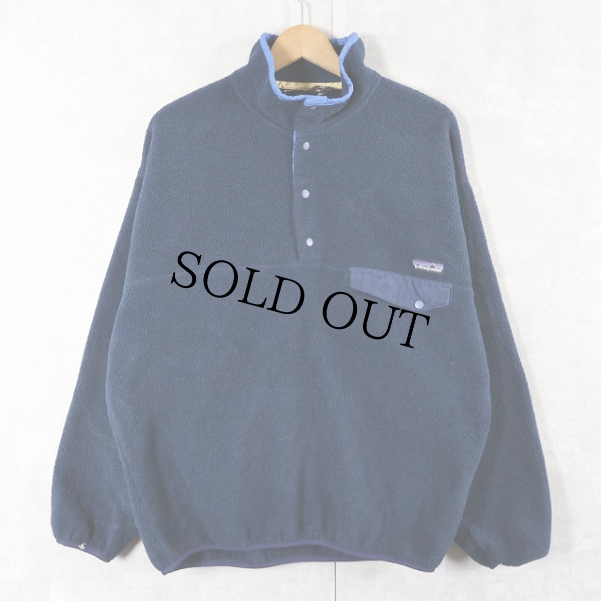 画像1: 90〜2000's Patagonia USA製 スナップT NAVY L (1)