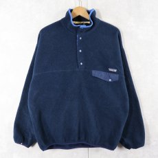 画像1: 90〜2000's Patagonia USA製 スナップT NAVY L (1)