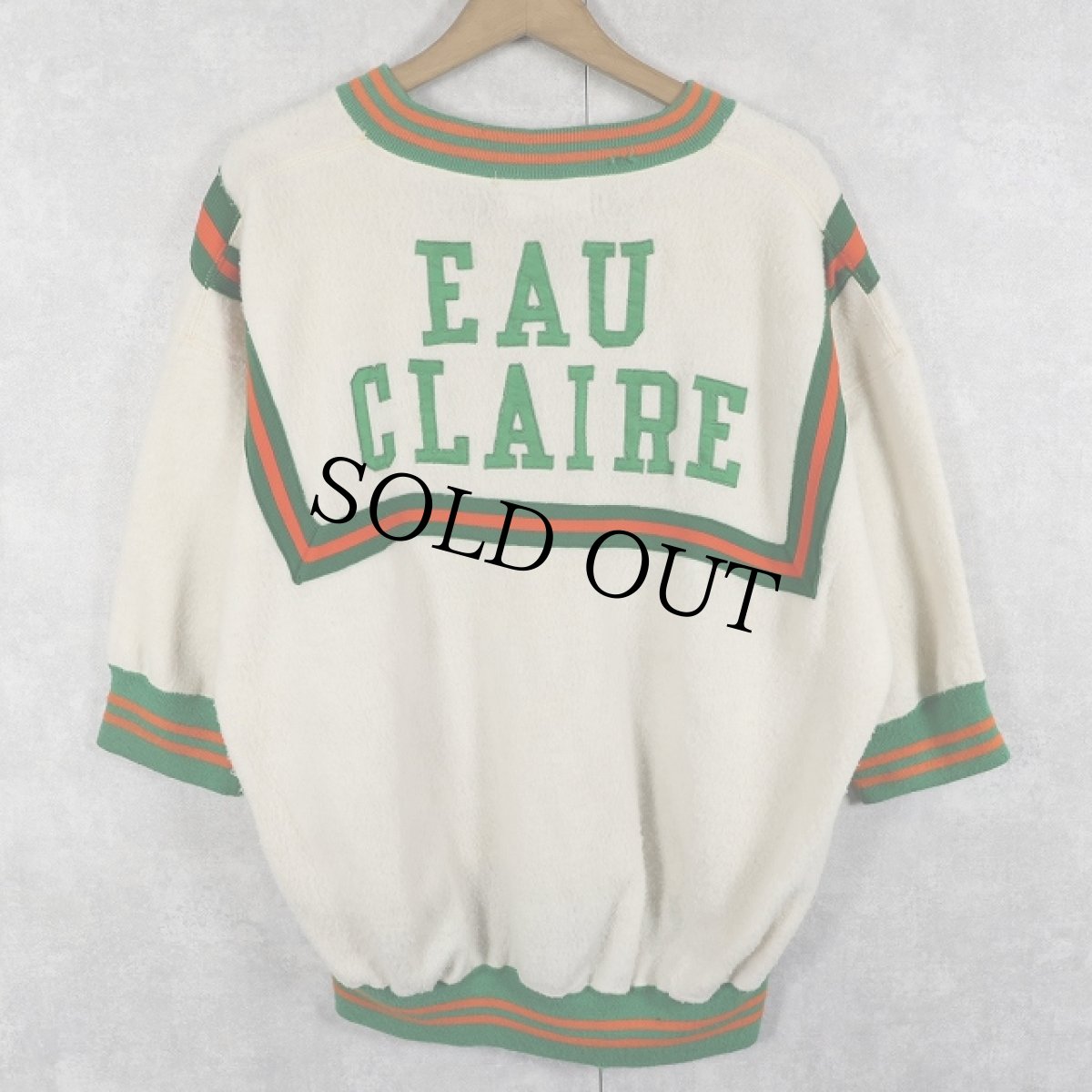 画像1: 50's Russell Southern USA製 "EAU CLAIRE" Vネック フリースプルオーバー L (1)