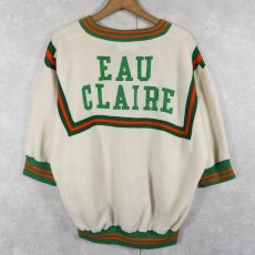 画像1: 50's Russell Southern USA製 "EAU CLAIRE" Vネック フリースプルオーバー L (1)