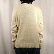 画像3: POLO Ralph Lauren ロゴ刺繍 コットンニットセーター L (3)