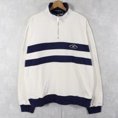 画像1: 90's Ralpha Lauren POLO SPORT ロゴ刺繍 ハーフジップ ハイネックスウェット XL (1)
