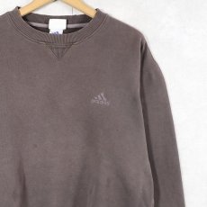 画像1: adidas ロゴ刺繍 前Vスウェット M (1)