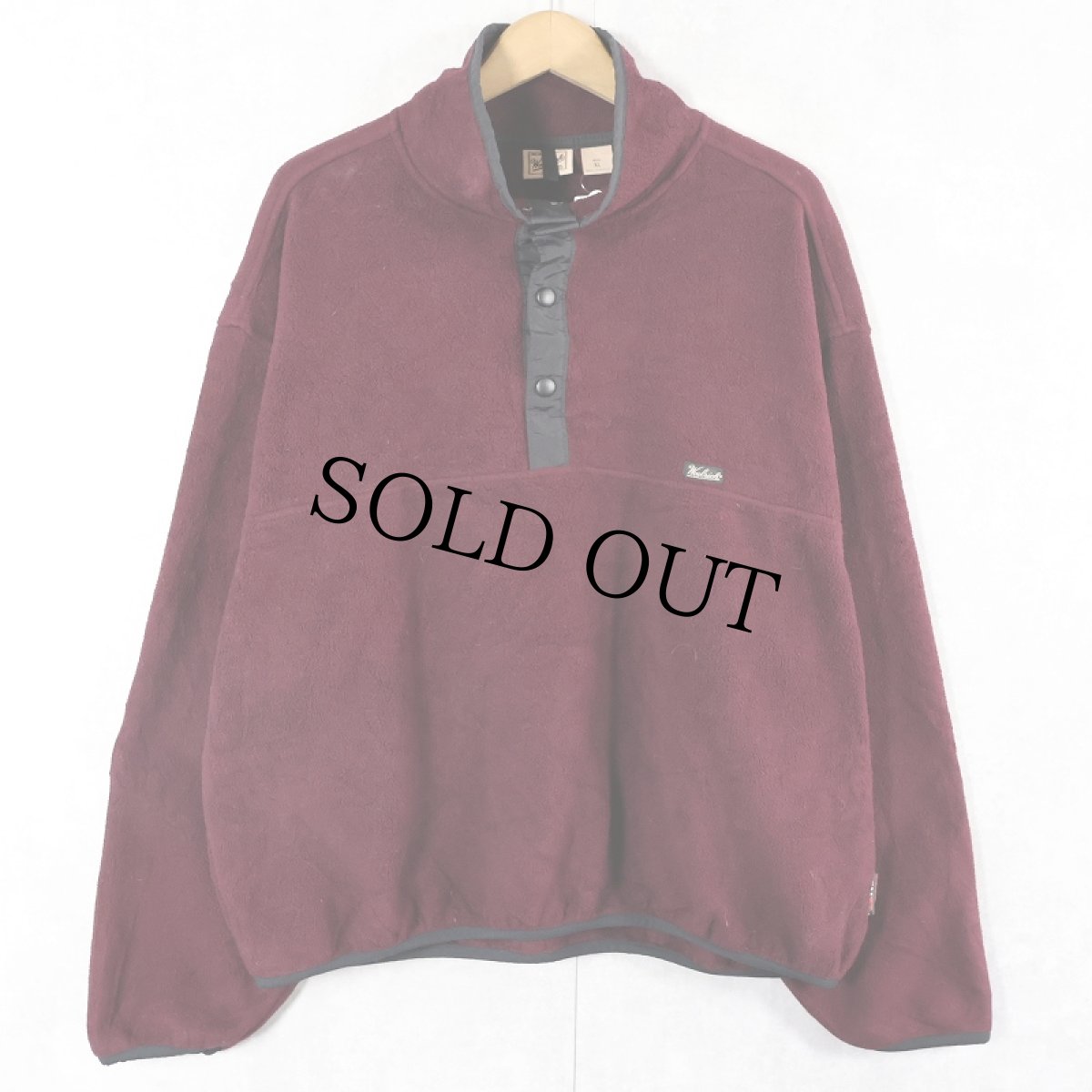 画像1: 90's Woolrich ハーフスナップ フリースジャケット XL (1)