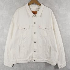 画像1: Levi's ホワイトデニムジャケット XXL (1)