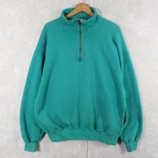 画像1: 90's L.L.Bean by RUSSELL ATHLETIC USA製 ハーフジップスウェット XL (1)