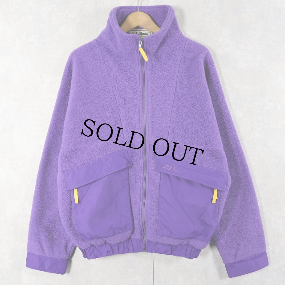 画像1: 80's L.L.Bean USA製 ナイロン切り替えフリースジャケット M (1)