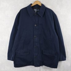画像1: POLO Ralph Lauren コットンハンティングジャケット NAVY XL (1)