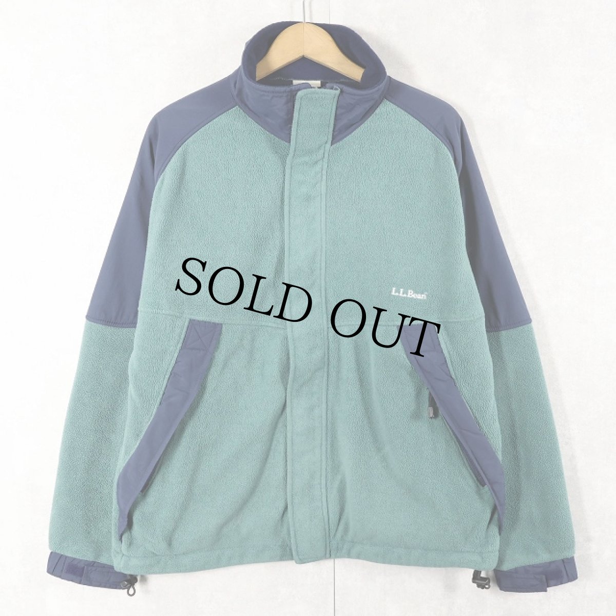 画像1: 90's L.L.Bean "POLARTEC" ナイロン切り替え フリースジャケット (1)