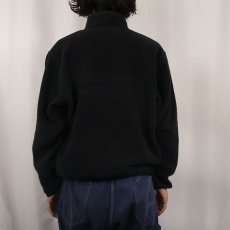 画像3: 80's L.L.Bean 筆記体ロゴ刺繍 ハーフスナップフリースジャケット BLACK (3)