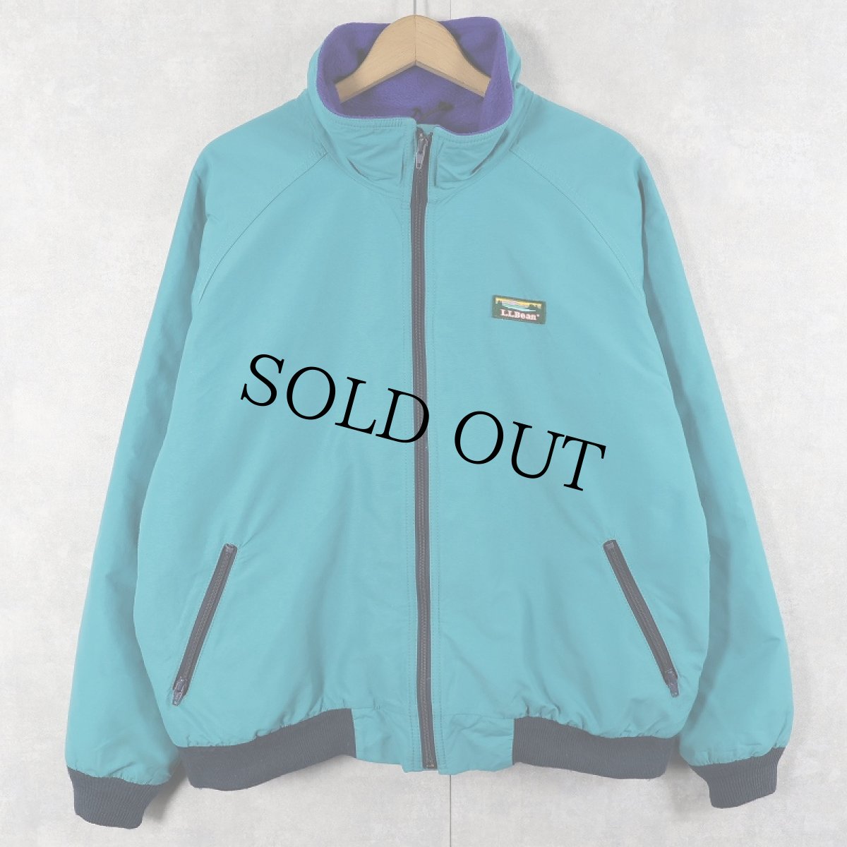 画像1: 80〜90's L.L.Bean USA製 "Warm-up Jacket" フリースライナー シェルドジャケット XL (1)