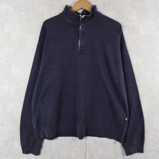 画像1: 90's Ralph Lauren POLO SPORT ハーフジップ ハイネックスウェット NAVY XL (1)
