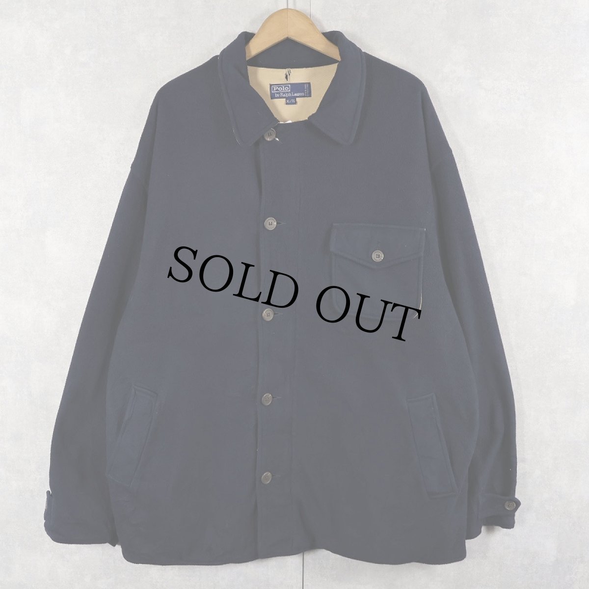 画像1: 90's POLO Ralph Lauren CANADA製 フリースジャケット NAVY XL (1)