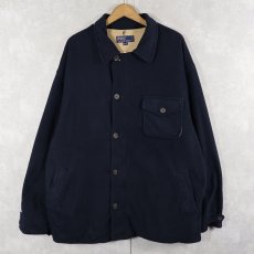 画像1: 90's POLO Ralph Lauren CANADA製 フリースジャケット NAVY XL (1)
