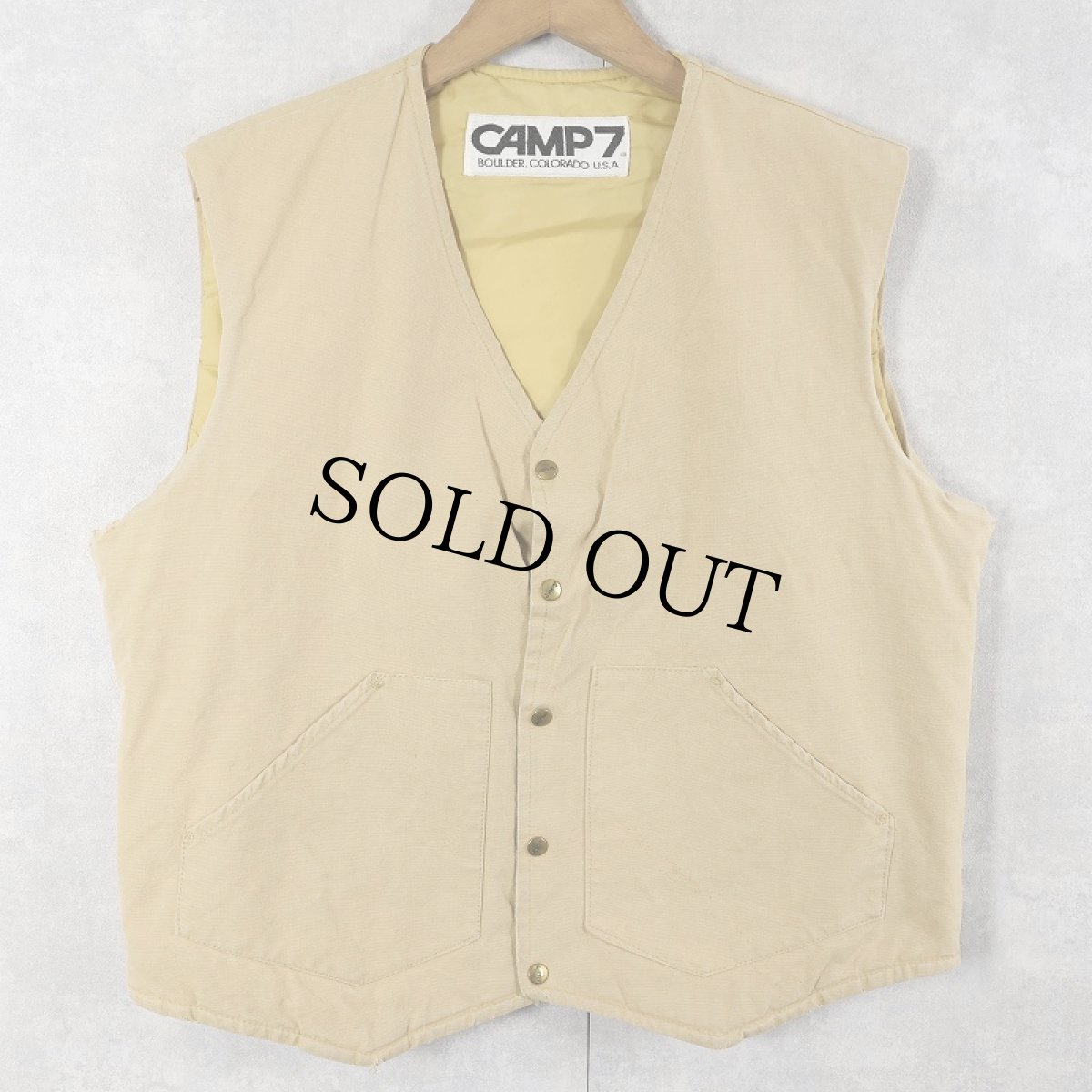画像1: 80's CAMP7 中綿入り コットンベスト (1)